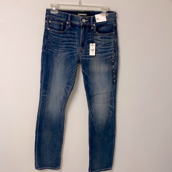 NEW EXPRESS Skinny Mid Rise Blue Jeans